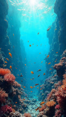 Colorful Coral Reef: Underwater Marine Life