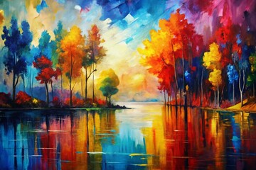 Chromatic Abstraction: Expressionistic, Impressionistic, Bold, Emotive, Primary