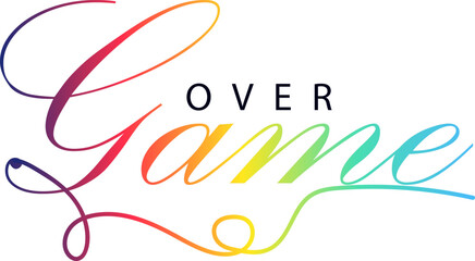 game over, game over gradient text, Game over background