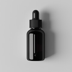 Oil Dropper Bottle Mockup, isolated light grey background