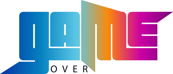 game over, game over gradient text, Game over background