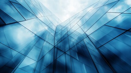 Fototapeta premium Bright blue abstract background with soft gradients, geometric shapes and light effects creating a dynamic and modern design new beautiful stock image illustration AI