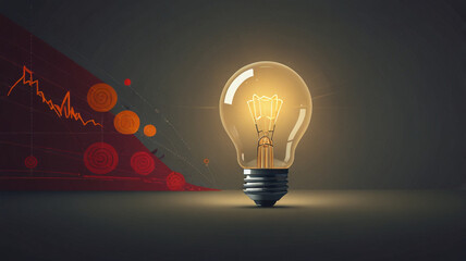 Creative Concept of an Idea with Light Bulb