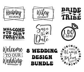Fototapeta premium Wedding design SVG bundle