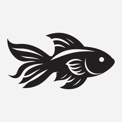 Fish silhouette vector image iollustration and artwork