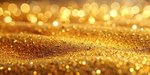 Abstract gold sand background perfect for Christmas with a close-up view
