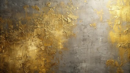 Abstract golden art on textured gray background