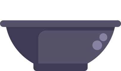 Simple illustration of a bowl, perfect for representing cooking, food, and eating