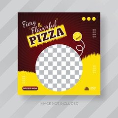 Menu and delicious  Special Food Pizza Promotion PSD post