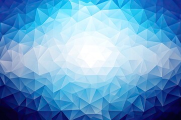 Obraz premium Abstract blue and white polygon background resembling a fisheye lens distortion