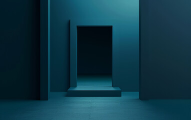 A gradient background is shifting from cool teal to deep navy. Generative AI