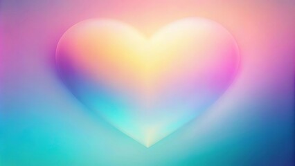 Abstract blur gradient heart shape pastel colors point of view