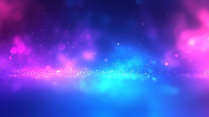 Obraz premium Vibrant Cosmic Nebula with Shimmering Galactic Lights and Ethereal Atmosphere