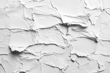 Obraz premium Weathered White Painted Cracked Wall Texture Abstract Background