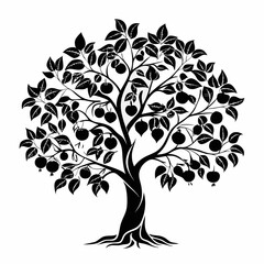 Obraz premium black-cherry-tree-silhouette