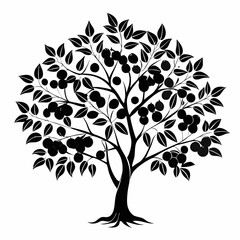 Obraz premium black-cherry-tree-silhouette