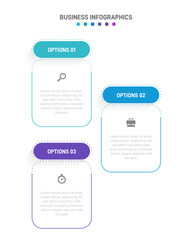 Vertical progress bar featuring 3 arrow-shaped elements, symbolizing the three stages of business strategy and progression. Clean timeline infographic design template. Vector for mobile presentation.
