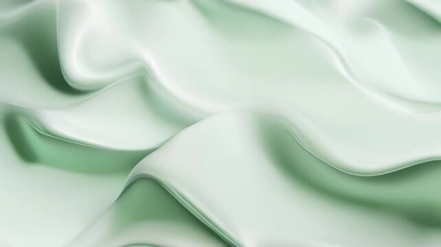 Absrtact background waves of soft green and white curves creating a soothing texture in a minimalist design setting