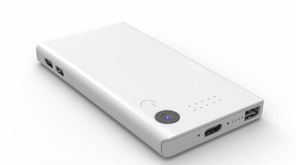 Portable external battery charger with multiple ports and compact design