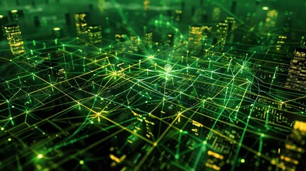 Fototapeta premium Bird's-eye perspective on network protection strategies.