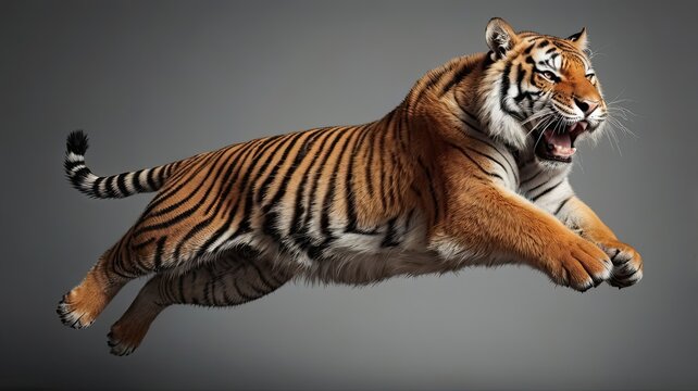 Big tiger jumping
