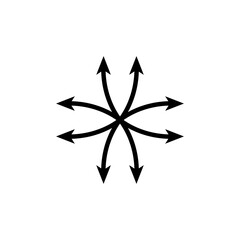 Obraz premium Logo of intersecting crossed double arrows. Vector illustration.