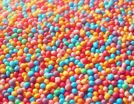 Rainbow colored candy sprinkled background