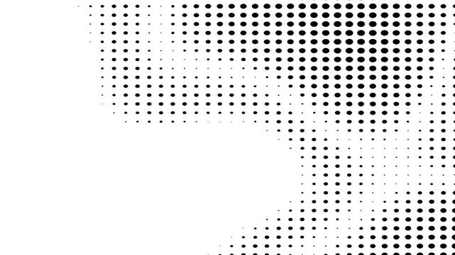 Black and white halftone background animation 