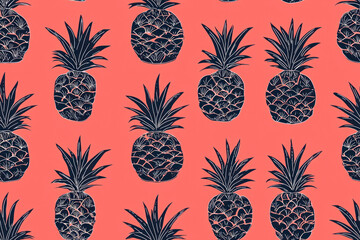Pineapple Seamless Pattern.