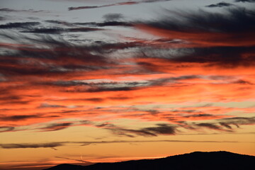 sunset in the mountains