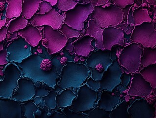 Close-up of bone marrow biopsy showing cancer cells, depicted in vibrant medical colors, Biopsy, Bone Cancer Detection