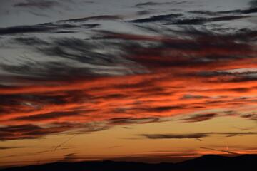 Fototapeta premium sunset over the mountains