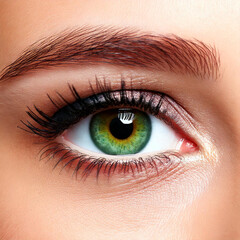 Obraz premium Close up on green eyes 