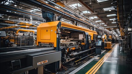 Modern industrial enterprise, having CNC automation solutions, pallet systems, arc welding machines, and FPI cleaning units.