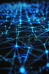 Fototapeta premium Patterned grid highlighting network defense.