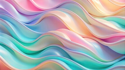 High angle abstract background with soft pastel colors and wavy shapes