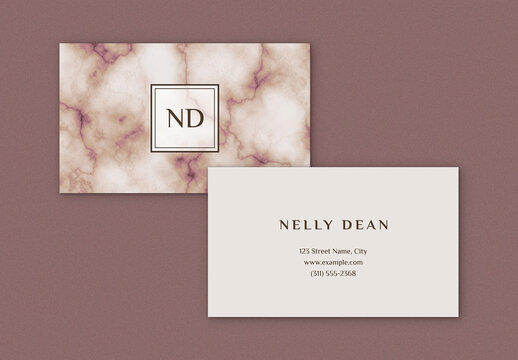 Minimal Business Card with Natural Texture Background