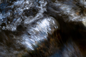 Abstract flowing water textures in natural environment