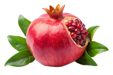  Pomegranate with leaf  png