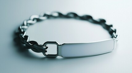 Fototapeta premium Hospital ID Bracelet Coiled on a White Background