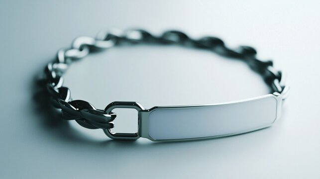 Hospital ID Bracelet Coiled on a White Background