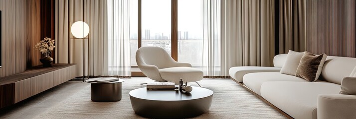 a compact modern living room design for an apartment,