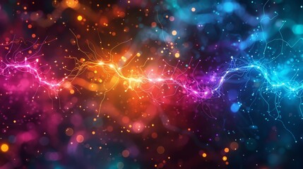 A close-up of brain cells in action, illustrating synaptic activity and neural communication