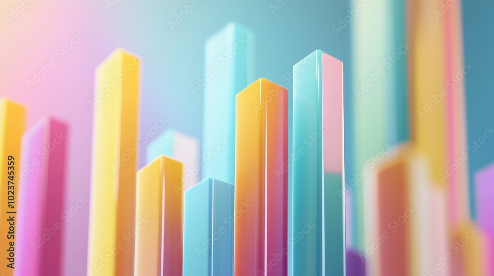 Poster colorful vertical bars abstract background design