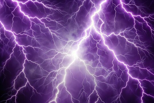 Medium shot realistic purple and white lighting bolt pattern texture background