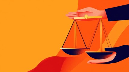 Justice Scales in Open Hand
