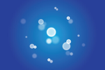 Beautiful effect of white light on blue background, glare, beautiful diffused light, bokeh effect