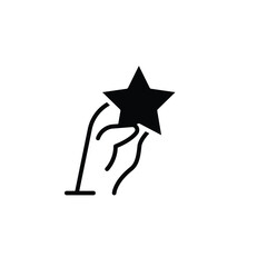 holding a star solid icon vector design good for web or mobile app