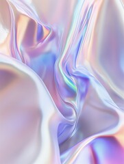Fototapeta premium Iridescent fabric folds, abstract texture