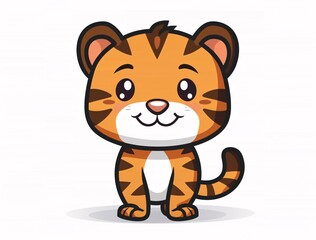 a cartoon of a tiger